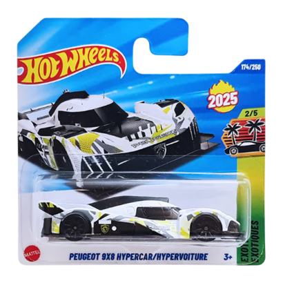 Машинка Базовая Hot Wheels Peugeot 9X8 Hypercar Exotics 1:64 HYW11