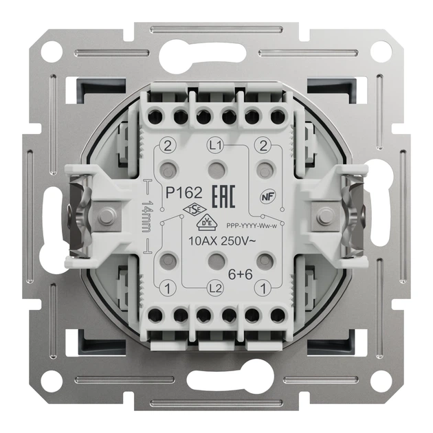 Переключатель двухклавишный Schneider Electric Asfora сталь EPH0600162 - Фото 8 Переключатель двухклавишный Schneider Electric Asfora сталь EPH0600162 - изображение 8