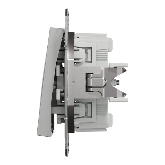 Переключатель двухклавишный Schneider Electric Asfora алюминий EPH0600161 - изображение 2