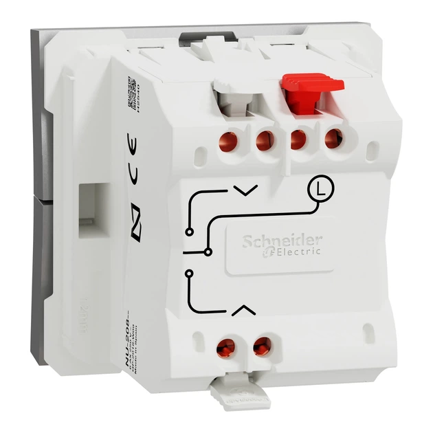 Выключатель для жалюзи Schneider Electric Unica New 2 модуля алюминий NU320830 - изображение 7
