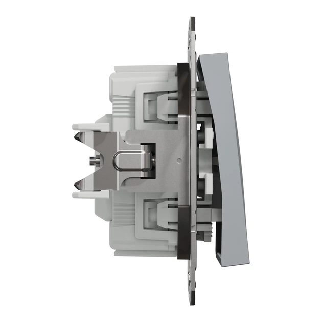 Вимикач одноклавішний Schneider Electric Asfora з підсвіткою сталь EPH1400162 - зображення 4