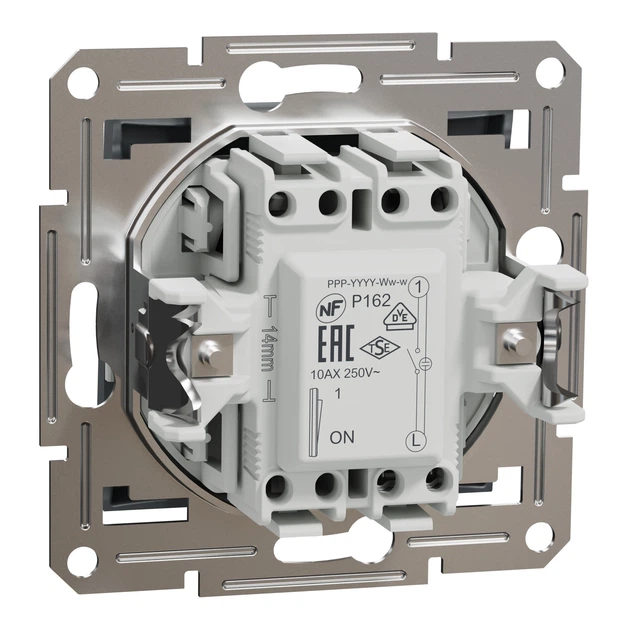Вимикач одноклавішний Schneider Electric Asfora з підсвіткою сталь EPH1400162 - зображення 7