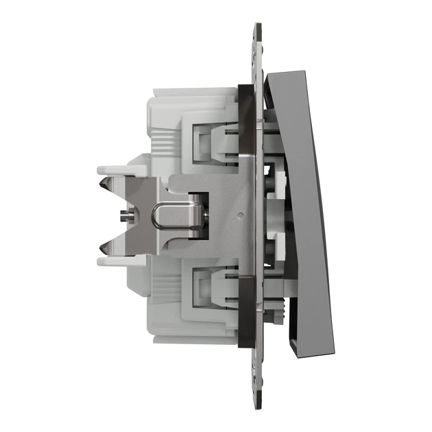 Выключатель одноклавишный Schneider Electric Asfora с подсветкой антрацит EPH1400171 - изображение 6