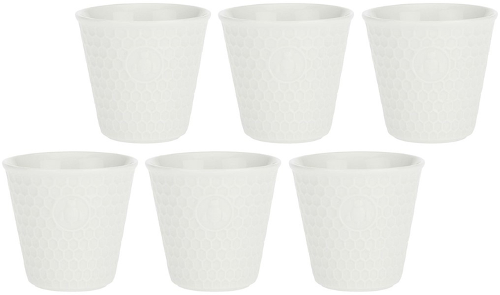 Zestaw kubków La Porcellana Bianca Aperegina porcelana 6x75 ml (8027549017674) - obraz 1