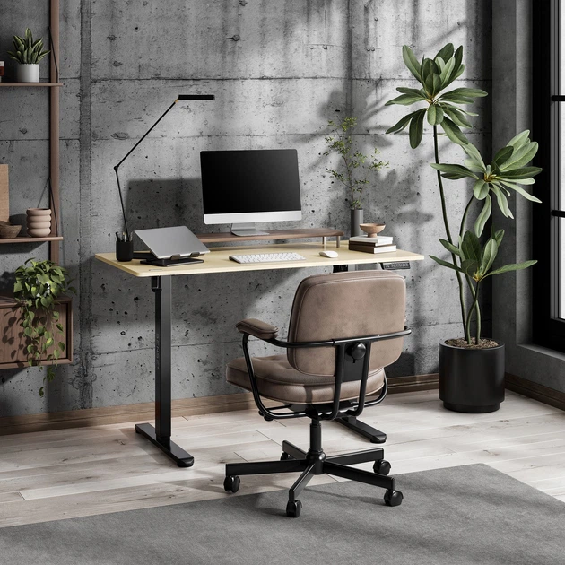 Стіл з регулюванням висоти Sense7 Nojo Light 120×60 см, електричний, чорно-бежевий - изображение 3