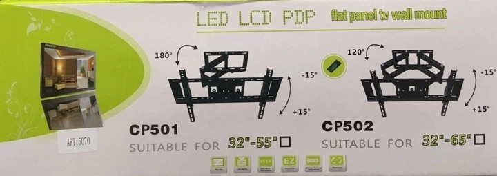 Кронштейн для телевізора DASH D-65 XPRO 32-55 дюймів з можливістю нахилу і максимальним навантаженням до 40 кг (46121-D-65_738) - Фото 5 Кронштейн для телевізора DASH D-65 XPRO 32-55 дюймів з можливістю нахилу і максимальним навантаженням до 40 кг (46121-D-65_738) - изображение 5