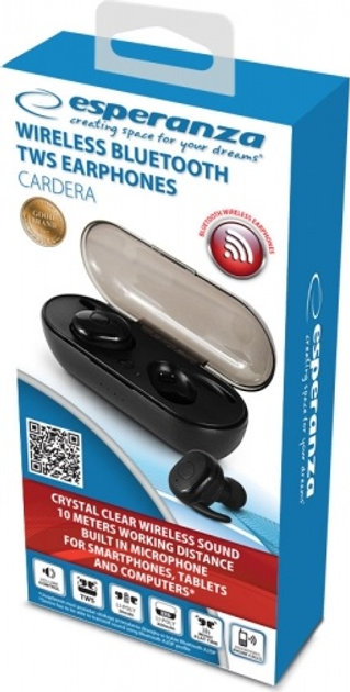 Навушники Esperanza TWS EH225K Cardera Black (5901299958261) - зображення 5