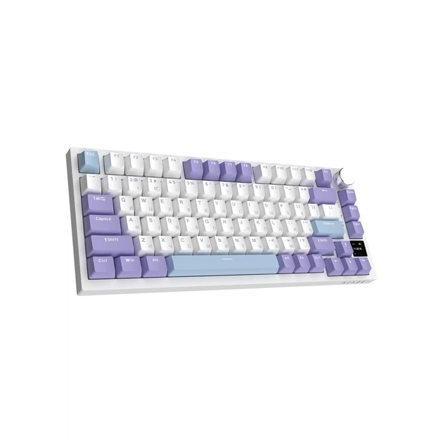 Клавіатура Ajazz AK820 Pro Flying Fish Switch Purple RGB USB/Wireless/Bluetooth UA Purple (AK820PRO-FF-PWB) - зображення 4