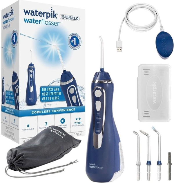 Irygator Waterpik WP-583 Cordless Advanced 2.0 Granatowy - obraz 2