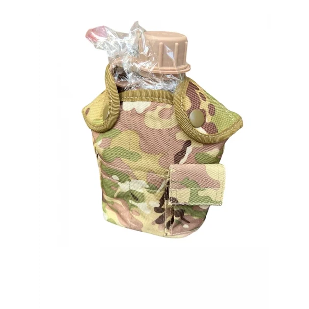 Фляга армійська 1L з чохлом у камуфляжному забарвленні MILITARY STYLE - зображення 2