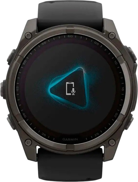 Smartwatch Garmin fenix 8 51mm Solar Sapphire Carbon Gray Dlc Titanium With Black and Pebble Gray Silicone Band (010-02907-11) - obraz 8