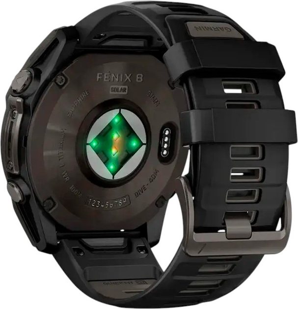 Smartwatch Garmin fenix 8 51mm Solar Sapphire Carbon Gray Dlc Titanium With Black and Pebble Gray Silicone Band (010-02907-11) - obraz 10