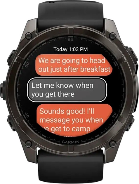 Смарт-годинник Garmin fenix 8 51mm AMOLED Sapphire Carbon Grey DLC with Black and Pebble Grey Silicone Band (010-02905-21) - зображення 4