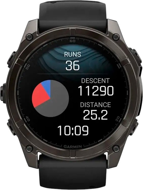 Смарт-годинник Garmin fenix 8 51mm AMOLED Sapphire Carbon Grey DLC with Black and Pebble Grey Silicone Band (010-02905-21) - зображення 6