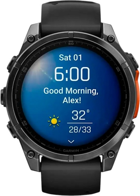 Смарт-годинник Garmin fenix 8 47мм AMOLED Slate Gray with Black Silicone Band (010-02904-00) - зображення 6