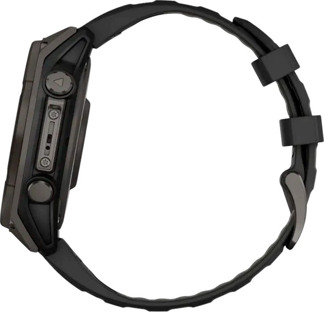 Smartwatch Garmin fenix 8 47mm Solar Sapphire Carbon Grey DLC titanium with Black and Pebble Grey Silicone Band (010-02906-11) - obraz 11