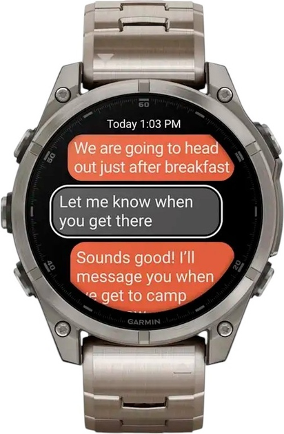 Smartwatch Garmin fenix 8 47mm AMOLED Sapphire Titanium with Vented Titanium Bracelet (010-02904-40) - obraz 9