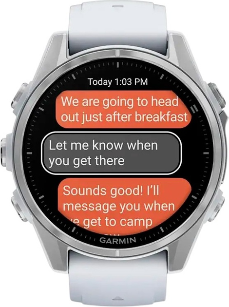 Смарт-годинник Garmin fenix 8 43mm AMOLED Silver with Whitestone Silicone Band (010-02903-00) - зображення 7