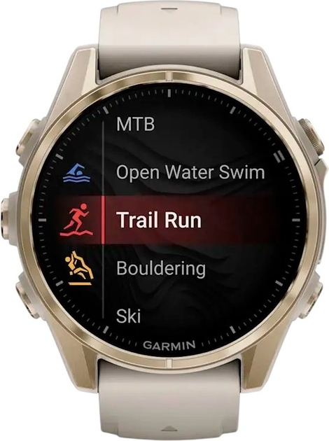 Смарт-годинник Garmin fenix 8 43mm AMOLED Sapphire Soft Gold з Fog Gray/Dark Sandstone (010-02903-11) - зображення 9