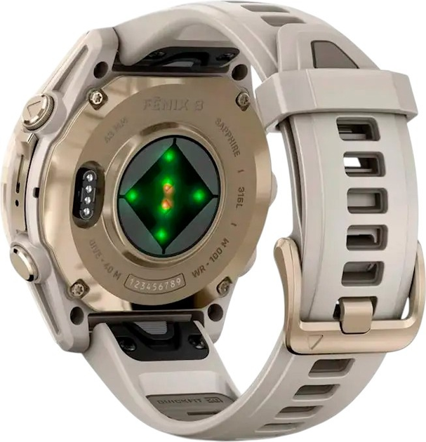 Смарт-годинник Garmin fenix 8 43mm AMOLED Sapphire Soft Gold з Fog Gray/Dark Sandstone (010-02903-11) - зображення 11