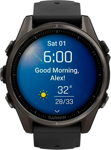 Smartwatch Garmin fenix 8 43mm AMOLED Sapphire Carbon Grey Titanium (010-02903-21) - obraz 6