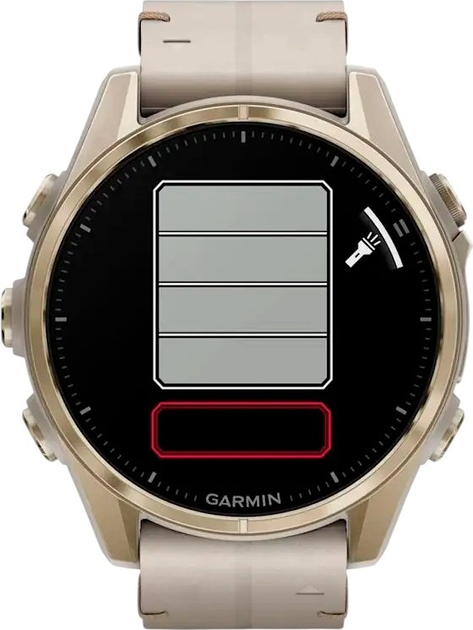 Smartwatch Garmin fenix 8 43mm AMOLED Sapphire Soft Gold with Limestone Leather Band (010-02903-40) - obraz 9