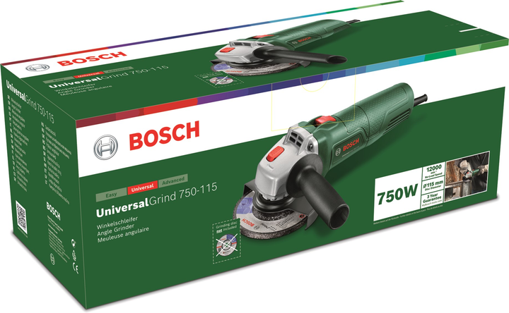Кутова шліфувальна машина Bosch UniversalGrind 750-125 06033E2001 (4059952603834) - зображення 2