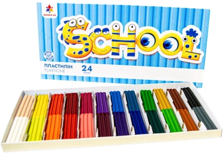 Пластилин GAMMA`UA 24 цвета 288 г (200319-R) - Фото 2 Пластилин GAMMA`UA 24 цвета 288 г (200319-R) - изображение 2