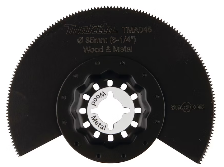 Brzeszczot do cięcia wgłębnego Makita segment 85 mm BIM drewno i metal MULTITOOL (88381536295) - obraz 1