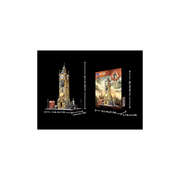 Конструктор Pantasy Original - Steampunk Парк Часовая башня в стиле стимпанк (85008) - Фото 6 Конструктор Pantasy Original - Steampunk Парк Часовая башня в стиле стимпанк (85008) - изображение 6