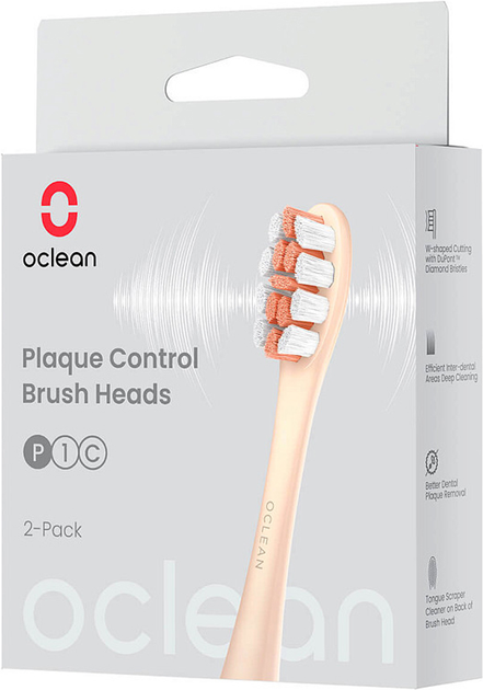 Końcówki do szczoteczki elektrycznej Oclean P1C8 2 szt Gold - obraz 4