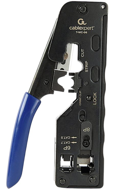 Zaciskarki kablowe Cablexpert CAT5, CAT6, CAT7 do złączy RJ45, RJ12, RJ11 (T-WC-06) - obraz 3