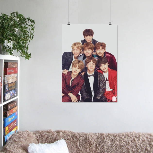 Постер БТС, групове фото всіх учасників, Bangtan Boys, BTS, кейпоп