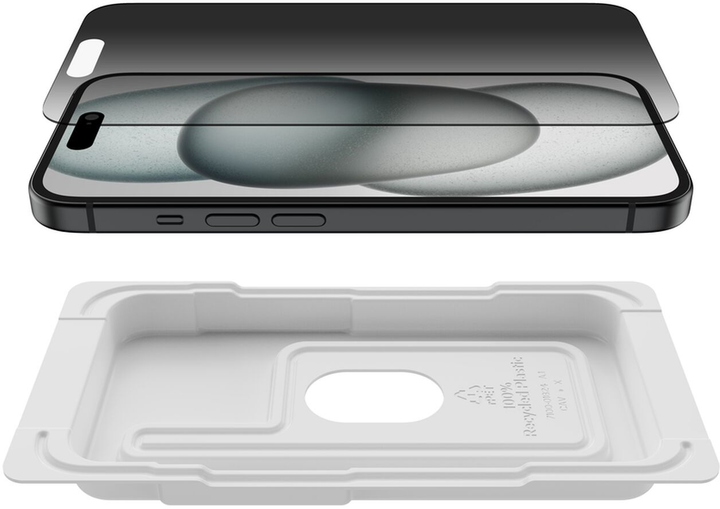 Szkło ochronne Belkin ScreenForce TemperedGlass Privacy Treated do Apple iPhone 16 / 15 / 14 Pro (OVA147ZZ) - obraz 4