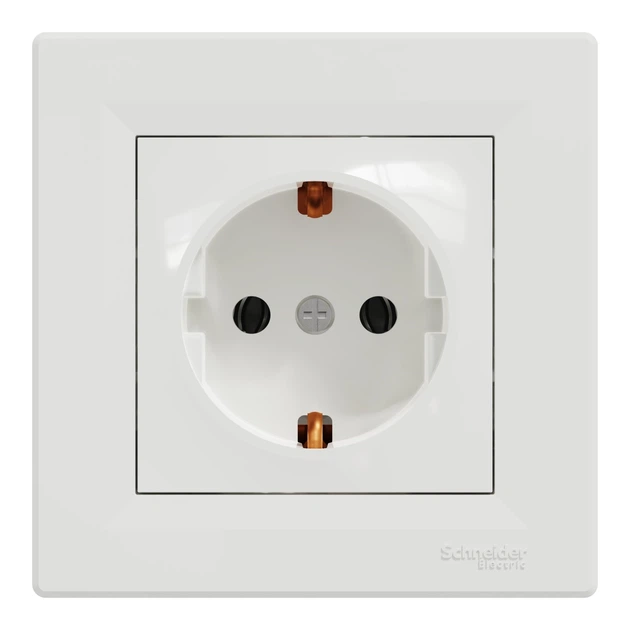Розетка Schneider Electric Asfora с заземлением белая EPH2900121 - изображение 8