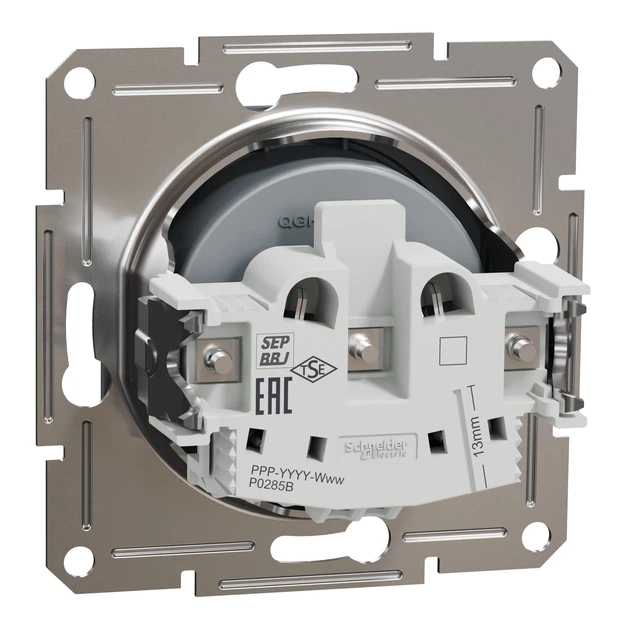 Розетка Schneider Electric Asfora без заземлення сталь EPH3000162 - зображення 8
