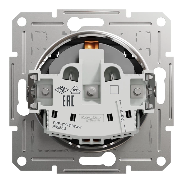 Розетка Schneider Electric Asfora с крышкой с заземлением антрацит EPH3100171 - изображение 3