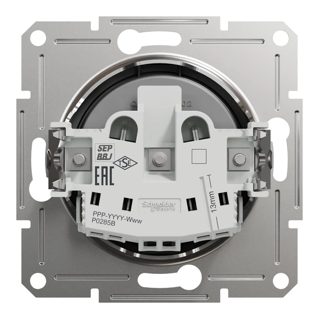 Розетка Schneider Electric Asfora без заземления антрацит EPH3000171 - изображение 5