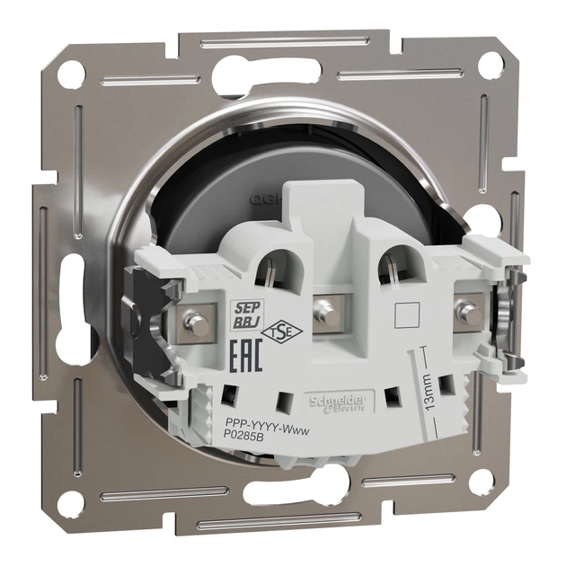 Розетка Schneider Electric Asfora без заземления антрацит EPH3000171 - изображение 7
