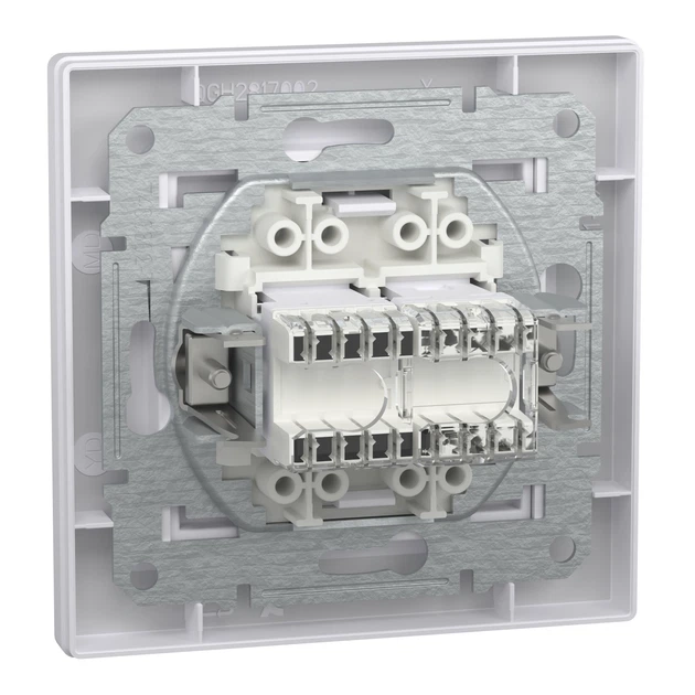 Комп'ютерна/телефонна розетка Schneider Electric Asfora RJ45/RJ12 кат. 5Е UTP біла EPH4900121 - зображення 8