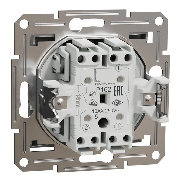 Выключатель двухклавишный Schneider Electric Asfora алюминий EPH0300161 - изображение 3