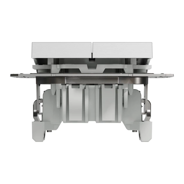 Выключатель двухклавишный Schneider Electric Asfora алюминий EPH0300161 - изображение 4