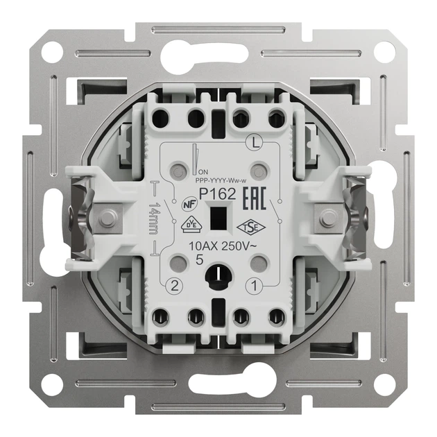 Выключатель двухклавишный Schneider Electric Asfora алюминий EPH0300161 - изображение 7
