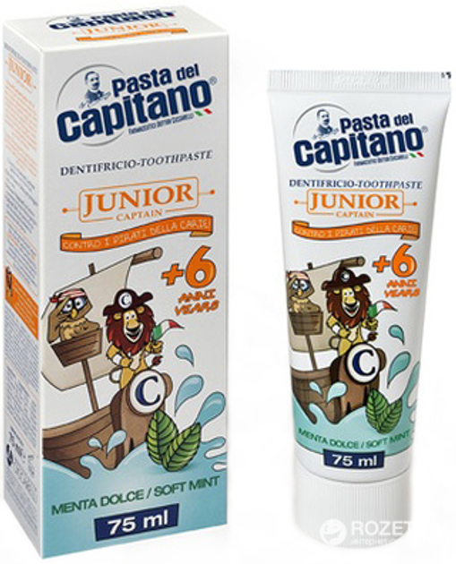 Дитяча зубна паста Pasta del Capitano Солодка Мʼята 75 мл (8002140035401) - зображення 1