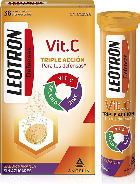 Харчова добавка Leotron Vitamin C 36 шипучих таблеток (8470001752598) - зображення 2