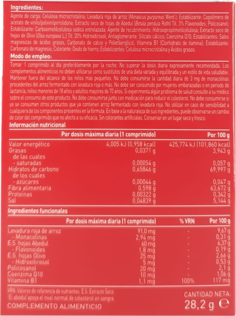 Suplement diety NS Cynfa Cardioprotect Lipiben 30 tabletek (8470002073319) - obraz 2