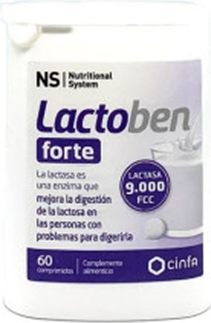 Suplement diety NS Cynfa Nutritional System Digestcomfort Lactoben Forte 60 tabletek (8470001920065) - obraz 1