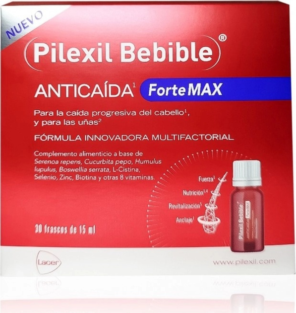 Харчова добавка Pilexil Anticaida Forte Max 30 ампул (8470002158917) - зображення 1