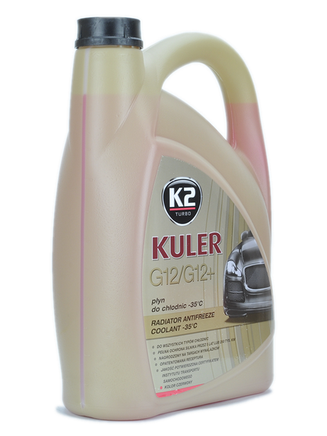 Жидкость охлаждающая K2 Kuler Long Life G12 -35°C антифриз красный 5 л (T205C) - Фото 7 Жидкость охлаждающая K2 Kuler Long Life G12 -35°C антифриз красный 5 л (T205C) - изображение 7