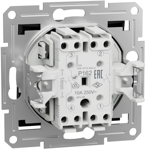 Вимикач 2-клавішний кнопковий Schneider Electric Asfora самозажимний Антрацит EPH1100171 - Фото 2 Вимикач 2-клавішний кнопковий Schneider Electric Asfora самозажимний Антрацит EPH1100171 - изображение 2